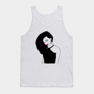 Schöne Frau mit Locken - Geschenk - Beauty Tank Top